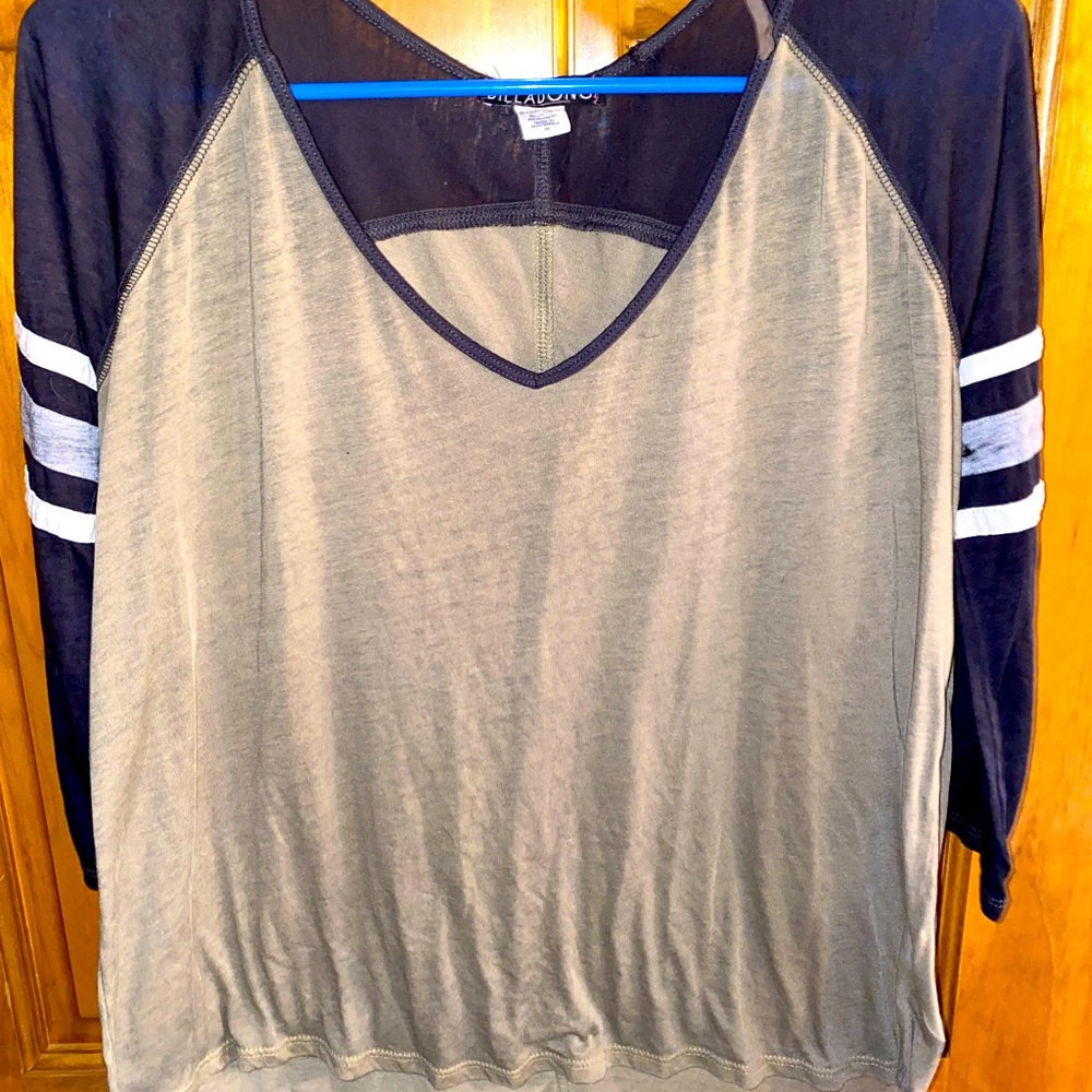 Billabong 3/4 sleeve shirt M